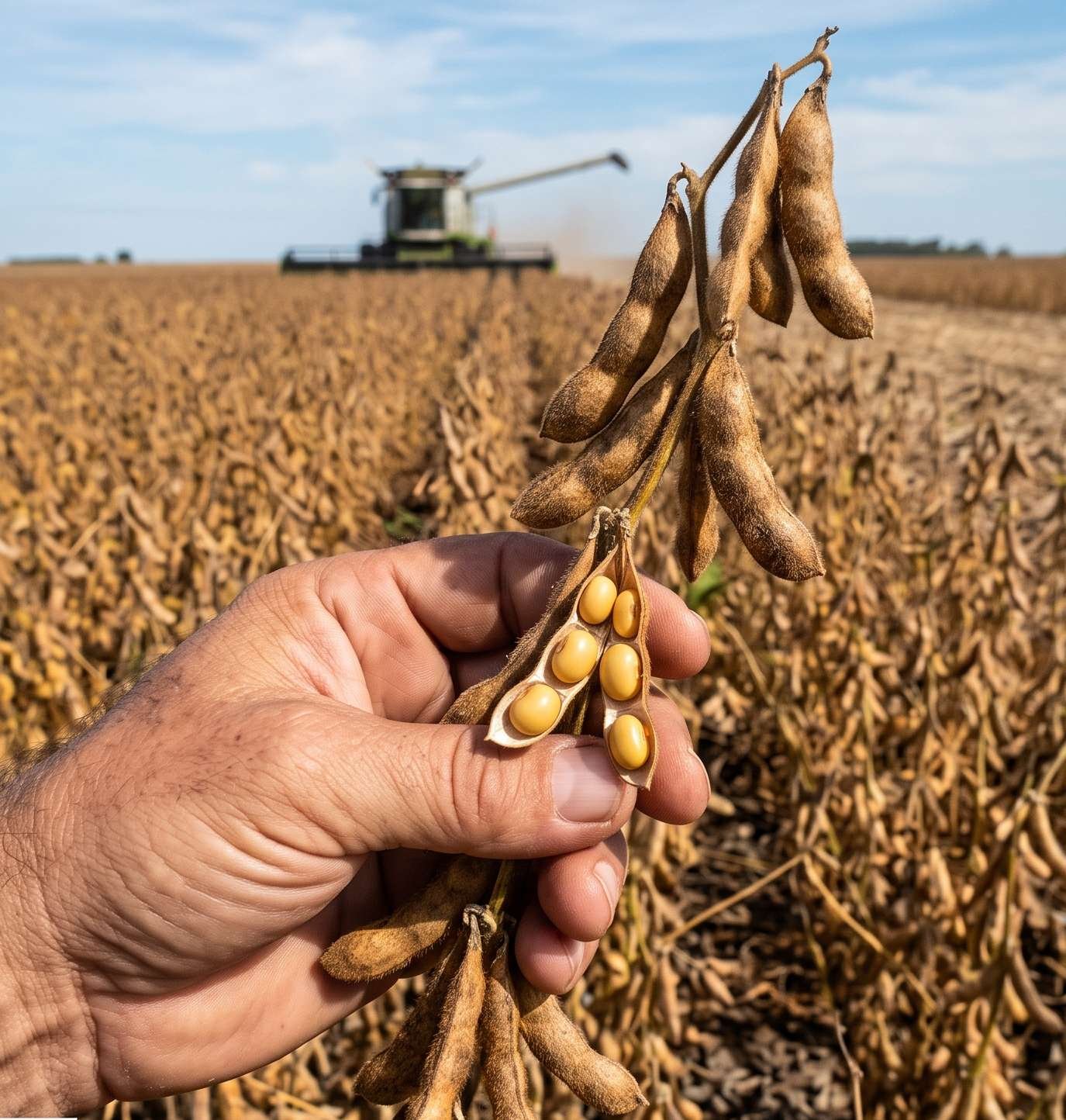 Close view of Soya Beans